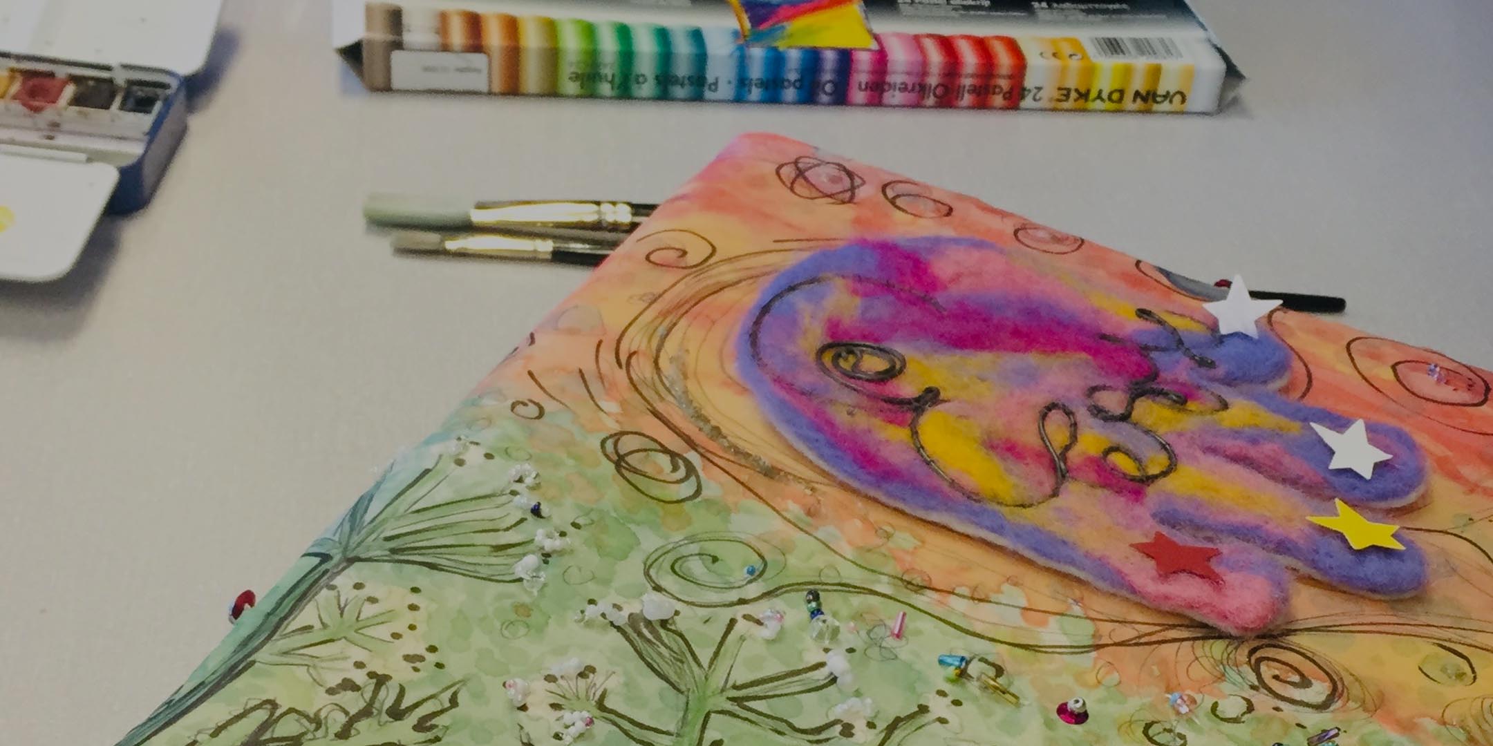 Two adults acting onstage as part of the Stars at Headway Arts